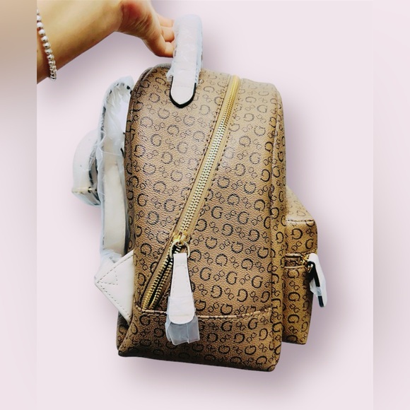 GUESS Backpack Elmore Signature Print Cocoa - Picture 4 of 7